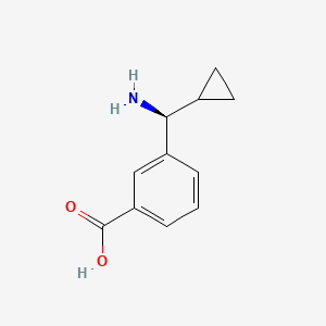 molecular formula C11H13NO2 B15370359 3-((1S)Aminocyclopropylmethyl)benzoic acid 