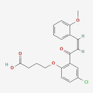 4-[4-chloro-2-[(Z)-3-(2-methoxyphenyl)prop-2-enoyl]phenoxy]butanoic acid