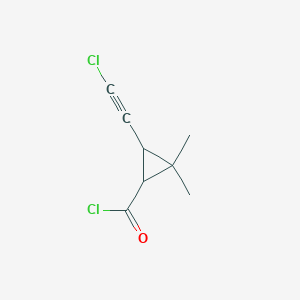 3-(Chloroethynyl)-2,2-dimethylcyclopropane-1-carbonyl chloride