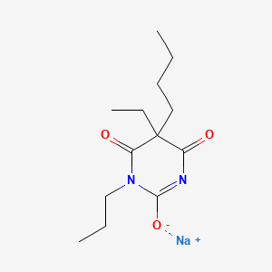 molecular formula C13H21N2NaO3 B15370450 Barbituric acid, 5-butyl-5-ethyl-1-propyl-, sodium salt CAS No. 64058-01-1