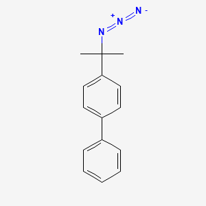 molecular formula C15H15N3 B15370458 1,1'-Biphenyl, 4-(1-azido-1-methylethyl)- CAS No. 51677-40-8