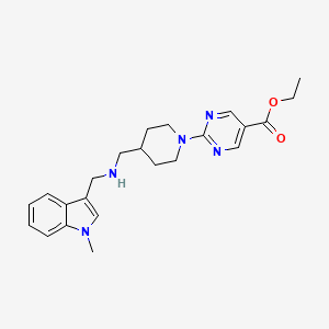 Ethyl 2-(4-((((1-methyl-1H-indol-3-yl)methyl)amino)methyl)piperidin-1-yl)pyrimidine-5-carboxylate