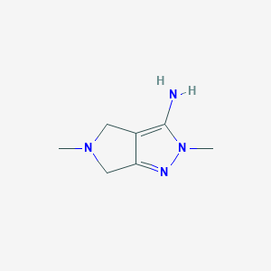 molecular formula C7H12N4 B15370480 2,5-Dimethyl-2,4,5,6-tetrahydropyrrolo[3,4-c]pyrazol-3-amine 