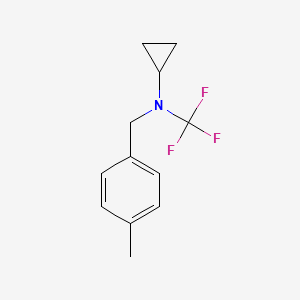 molecular formula C12H14F3N B15370512 N-(4-methylbenzyl)-N-(trifluoromethyl)cyclopropanamine 