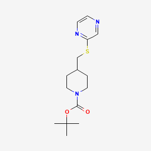 4-(Pyrazin-2-ylsulfanylmethyl)-piperidine-1-carboxylic acid tert-butyl ester