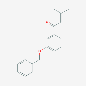 molecular formula C18H18O2 B15370555 1-(3-(Benzyloxy)phenyl)-3-methylbut-2-en-1-one 