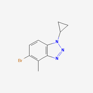 molecular formula C10H10BrN3 B15370562 5-Bromo-1-cyclopropyl-4-methyl-1H-benzo[d][1,2,3]triazole 