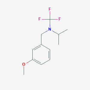 molecular formula C12H16F3NO B15370602 N-(3-methoxybenzyl)-N-(trifluoromethyl)propan-2-amine 