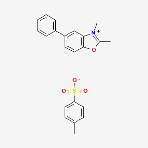 molecular formula C22H21NO4S B15370642 2,3-dimethyl-5-phenyl-1,3-benzoxazol-3-ium;4-methylbenzenesulfonate CAS No. 63059-64-3