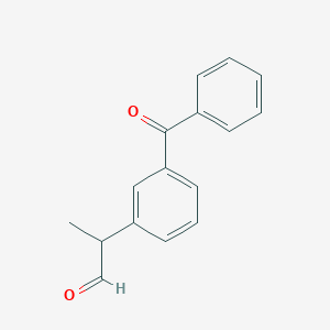 molecular formula C16H14O2 B15370643 2-(3-Benzoylphenyl)propanal 