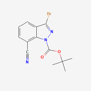 molecular formula C13H12BrN3O2 B15370654 1-Boc-3-broMo-7-cyano-1H-indazole 