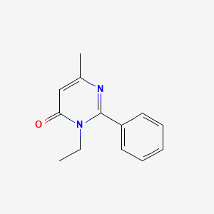 molecular formula C13H14N2O B15370662 3-Ethyl-6-methyl-2-phenyl-4(3H)-pyrimidinone CAS No. 33192-83-5