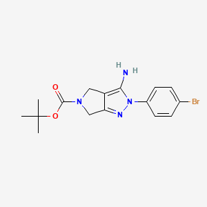 molecular formula C16H19BrN4O2 B15370696 tert-Butyl 3-amino-2-(4-bromophenyl)-4,6-dihydropyrrolo[3,4-c]pyrazole-5(2H)-carboxylate 