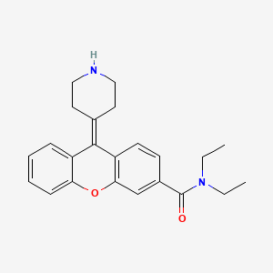 molecular formula C23H26N2O2 B15370717 9-Piperidin-4-ylidene-9H-xanthene-3-carboxylic acid diethylamide CAS No. 825649-36-3