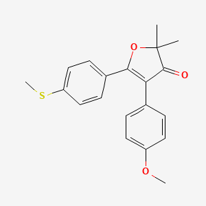 molecular formula C20H20O3S B15370741 4-(4-methoxyphenyl)-2,2-dimethyl-5-(4-(methylthio)phenyl)furan-3(2H)-one 