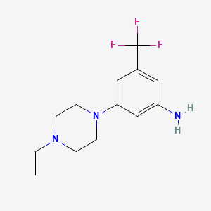 molecular formula C13H18F3N3 B15370753 3-(4-Ethylpiperazine-1-yl)-5-(trifluoromethyl)aniline 