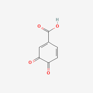 molecular formula C7H4O4 B15370823 1,5-Cyclohexadiene-1-carboxylic acid, 3,4-dioxo- CAS No. 75435-17-5