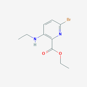 molecular formula C10H13BrN2O2 B15370866 Ethyl 6-bromo-3-(ethylamino)picolinate 