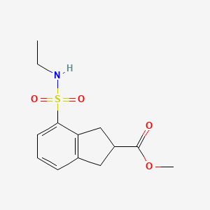 molecular formula C13H17NO4S B15370873 methyl 4-(N-ethylsulfamoyl)-2,3-dihydro-1H-indene-2-carboxylate 