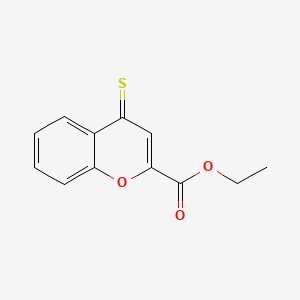 molecular formula C12H10O3S B15370931 4H-1-Benzopyran-2-carboxylic acid, 4-thioxo-, ethyl ester CAS No. 38322-77-9