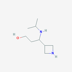 molecular formula C9H20N2O B15370952 3-(Azetidin-3-yl)-3-(isopropylamino)propan-1-ol 