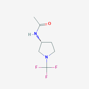 molecular formula C7H11F3N2O B15371030 (R)-N-(1-(trifluoromethyl)pyrrolidin-3-yl)acetamide 