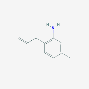 molecular formula C10H13N B15371149 Benzenamine, 5-methyl-2-(2-propenyl)- CAS No. 477983-48-5