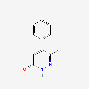 molecular formula C11H10N2O B15371209 3(2H)-Pyridazinone, 6-methyl-5-phenyl- CAS No. 63795-91-5