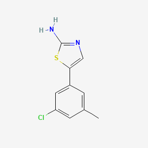 molecular formula C10H9ClN2S B15371238 5-(3-Chloro-5-methylphenyl)thiazol-2-amine 