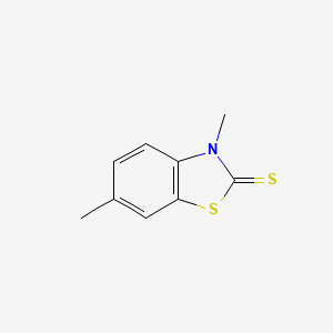 molecular formula C9H9NS2 B15371258 3,6-Dimethyl-1,3-benzothiazole-2-thione 