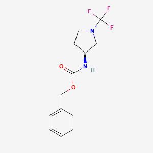 molecular formula C13H15F3N2O2 B15371323 (S)-benzyl (1-(trifluoromethyl)pyrrolidin-3-yl)carbamate 