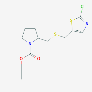 2-(2-Chloro-thiazol-5-ylmethylsulfanylmethyl)-pyrrolidine-1-carboxylic acid tert-butyl ester