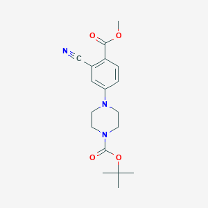 Tert-butyl 4-(3-cyano-4-(methoxycarbonyl)phenyl)piperazine-1-carboxylate