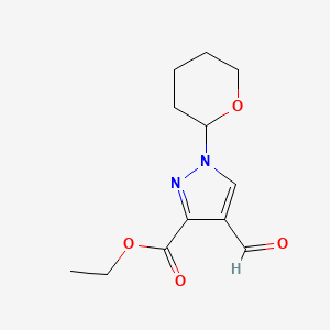 Ethyl 4-formyl-1-(tetrahydro-2H-pyran-2-yl)-1H-pyrazole-3-carboxylate