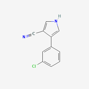 molecular formula C11H7ClN2 B15371670 4-(3-Chlorophenyl)-1H-pyrrole-3-carbonitrile CAS No. 74738-16-2