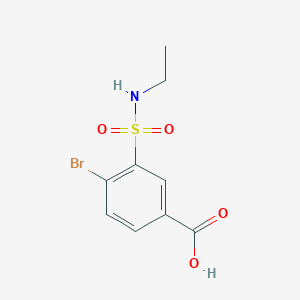 molecular formula C9H10BrNO4S B15372255 4-bromo-3-[(ethylamino)sulfonyl]Benzoic acid CAS No. 716358-65-5