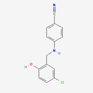 molecular formula C14H11ClN2O B15372415 4-[(5-Chloro-2-hydroxybenzyl)amino]benzonitrile 