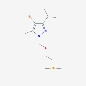 4-Bromo-3-isopropyl-5-methyl-1-((2-(trimethylsilyl)ethoxy)methyl)-1H-pyrazole