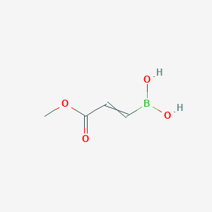 molecular formula C4H7BO4 B15372598 (1E)-3-Methoxy-3-oxoprop-1-ene-1-boronic acid 