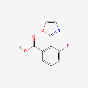 molecular formula C10H6FNO3 B15372603 3-Fluoro-2-(oxazol-2-yl)benzoic acid 