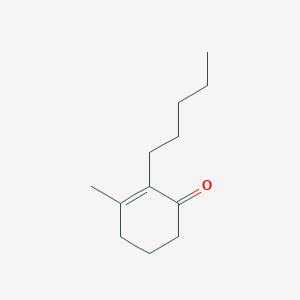 molecular formula C12H20O B15372654 3-Methyl-2-pentylcyclohex-2-en-1-one CAS No. 61345-63-9