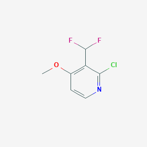 molecular formula C7H6ClF2NO B15372712 2-Chloro-3-(difluoromethyl)-4-methoxypyridine 