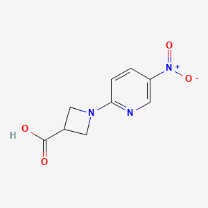 molecular formula C9H9N3O4 B15372827 1-(5-Nitropyridin-2-yl)azetidine-3-carboxylic acid 