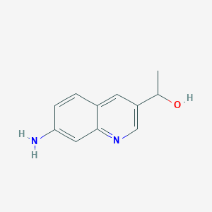 molecular formula C11H12N2O B15372832 1-(7-Aminoquinolin-3-yl)ethanol 