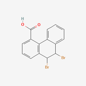 molecular formula C15H10Br2O2 B15374446 9,10-Dibromo-9,10-dihydrophenanthrene-4-carboxylic acid CAS No. 26687-67-2