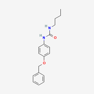 molecular formula C18H22N2O2 B15374510 1-[4-(Benzyloxy)phenyl]-3-butylurea CAS No. 6186-12-5