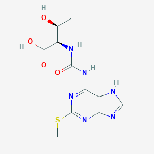 molecular formula C11H14N6O4S B153746 2-Methylthio-N(6)-(N-threonylcarbonyl)adenine CAS No. 132603-04-4