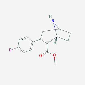molecular formula C15H18FNO2 B153756 (1R,2S,3S,5S)-Methyl 3-(4-fluorophenyl)-8-azabicyclo[3.2.1]octane-2-carboxylate CAS No. 127648-30-0