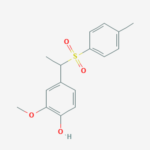 2-Methoxy-4-[1-(4-methylphenyl)sulfonylethyl]phenol