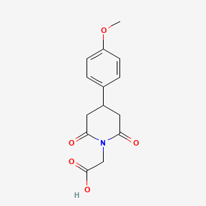 [4-(4-Methoxyphenyl)-2,6-dioxopiperidin-1-yl]acetic acid